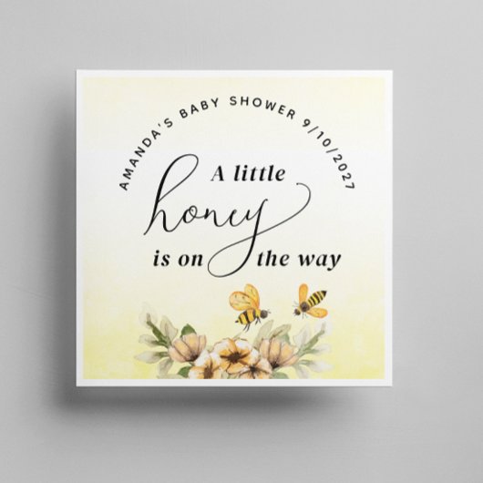 Serviette En Papier Un petit Baby shower d'abeille au miel