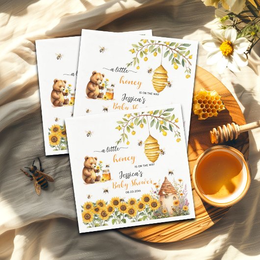 Serviette En Papier Un petit Baby shower d'abeilles au miel