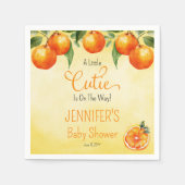 Serviette En Papier Un petit Baby shower d'aquarelle Citrus Cutie (Devant)