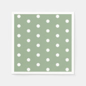 Serviette En Papier Un petit Baby shower de bug Sage Green Polka Dot (Devant)