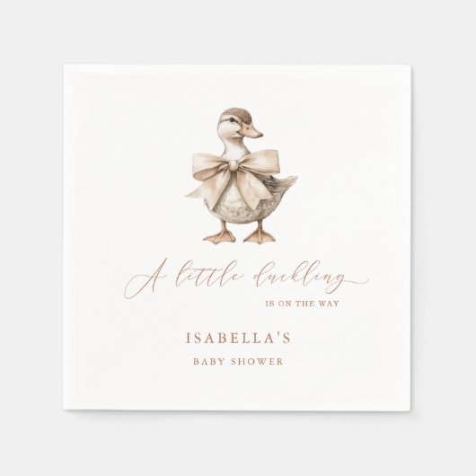 Serviette En Papier Un Petit Baby shower De Canard (Devant)