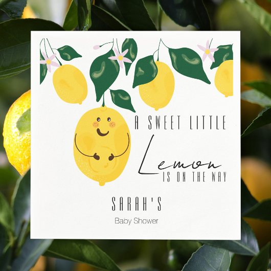 Serviette En Papier un petit Baby shower de citron