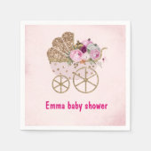 Serviette En Papier Un petit Baby shower de fille Citrouille (Devant)