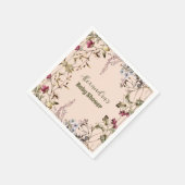 Serviette En Papier Un petit Baby shower de fille Fleur sauvage (Coin)