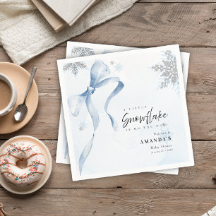 Serviette En Papier Un petit Baby shower de Parties scintillant Snowfl