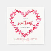 Serviette En Papier Un petit Baby shower de Saint-Valentin (Devant)