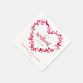 Serviette En Papier Un petit Baby shower de Saint-Valentin (Coin)