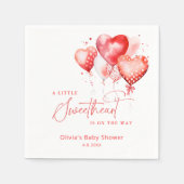 Serviette En Papier Un petit Baby shower de Saint-Valentin (Devant)