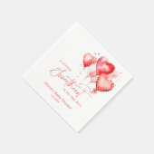 Serviette En Papier Un petit Baby shower de Saint-Valentin (Coin)
