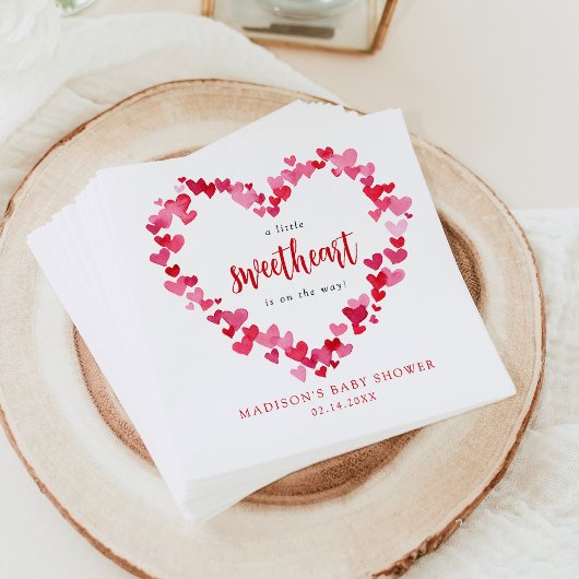 Serviette En Papier Un petit Baby shower de Saint-Valentin