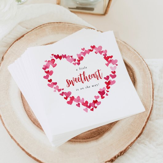 Serviette En Papier Un petit Baby shower de Saint-Valentin