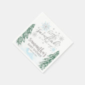 Serviette En Papier Un petit Baby shower d'hiver de flocon de neige (Coin)