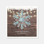 Serviette En Papier Un petit Baby shower d'hiver rustique (Devant)