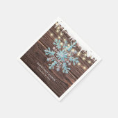 Serviette En Papier Un petit Baby shower d'hiver rustique (Coin)