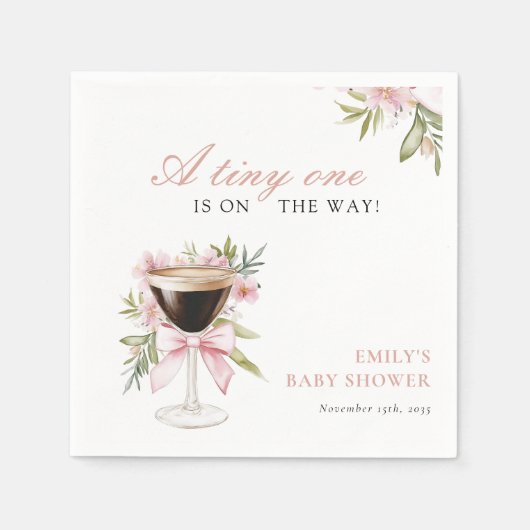 Serviette En Papier Un Petit Baby shower Espresso Martini (Devant)