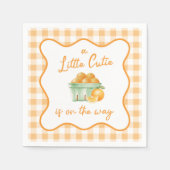 Serviette En Papier Un petit baby shower orange (Devant)