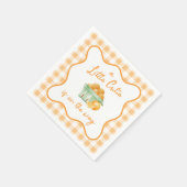 Serviette En Papier Un petit baby shower orange (Coin)