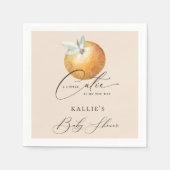 Serviette En Papier Un Petit Baby shower Orange Citrus Cutie (Devant)