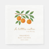 Serviette En Papier Un Petit Baby shower Orange Cutie (Devant)