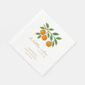 Serviette En Papier Un Petit Baby shower Orange Cutie (Coin)
