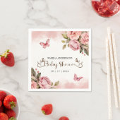 Serviette En Papier Un petit Baby shower papillon (En situation)