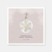 Serviette En Papier Un Petit Baby shower Rose Noir (Devant)