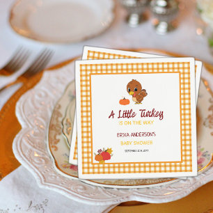 Serviette En Papier Un Petit Baby shower Turc Tombe Thankgiving
