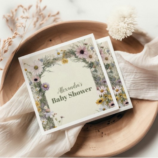 Serviette En Papier Un Petit Boho Nature Fleur sauvage