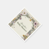 Serviette En Papier Un Petit Boho Nature Fleur sauvage (Coin)