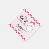 Serviette En Papier Un petit bol est presque dû baby shower rose rétro (Coin)