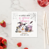 Serviette En Papier Un Petit Boo ! Fille rose Halloween Baby shower ro (En situation)