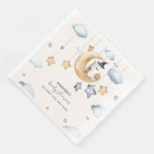 Serviette En Papier Un Petit Boo Moon Stars Baby shower (Coin)