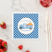 Serviette En Papier Un petit camion bleu Citrouille baby shower (En situation)