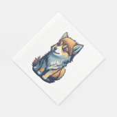Serviette En Papier Un Petit Chiot Mignonne (Coin)