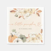 Serviette En Papier Un Petit Citrouille Anniversaire d'automne (Devant)