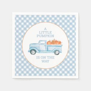 Serviette En Papier Un petit citrouille en route fête prénatale camion
