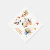 Serviette En Papier Un Petit Citrouille Est En Chemin Baby shower (Coin)