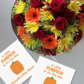 Serviette En Papier Un Petit Citrouille Est En Route