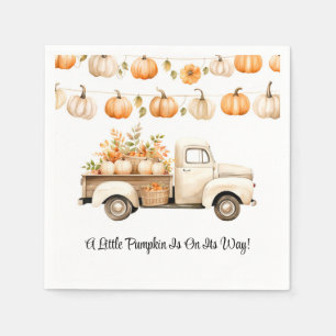 Serviette En Papier Un Petit Citrouille Est En Route Baby shower