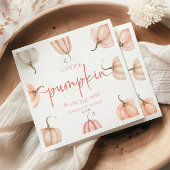 Serviette En Papier Un Petit Citrouille Est En Route ! Baby shower