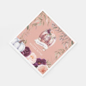 Serviette En Papier Un petit citrouille floral automne 1er anniversair (Coin)