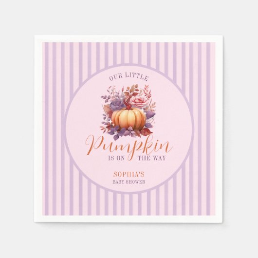 Serviette En Papier Un Petit Citrouille Se Trouve Sur Le Chemin Du Bab (Devant)