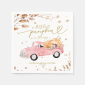 Serviette En Papier Un Petit Citrouille Se Trouve Sur Le Chemin Du Bab (Devant)