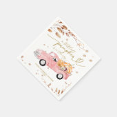 Serviette En Papier Un Petit Citrouille Se Trouve Sur Le Chemin Du Bab (Coin)