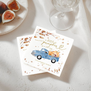 Serviette En Papier Un Petit Citrouille Se Trouve Sur Le Chemin Du Bab