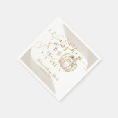 Serviette En Papier Un Petit Citrouille Se Trouve Sur Le Chemin Du Bab (Coin)