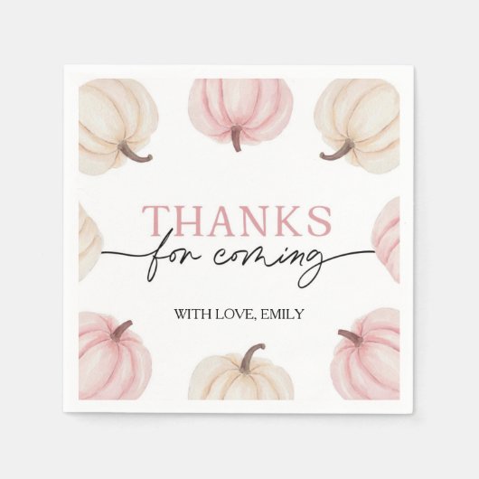 Serviette En Papier Un Petit Citrouille Tourne Un Anniversaire (Devant)