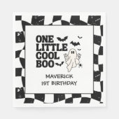 Serviette En Papier Un petit Cool Boo Halloween 1er anniversaire (Devant)