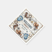 Serviette En Papier Un petit cowboy est sur le chemin Baby shower (Coin)