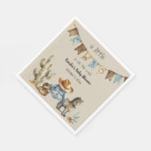 Serviette En Papier Un petit cowboy est sur le chemin Baby shower serv (Coin)